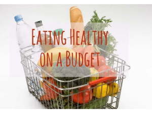 Healthy Eating on a Budget PPT