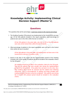 EHRGOImplementing Clinical Decision Support  Master s  HMK1015.1.docx