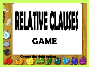 relative clauses games