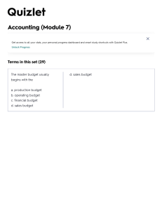 Accounting (Module 7) Flashcards   Quizlet