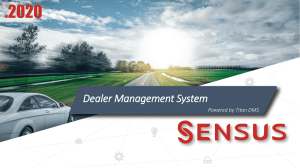 Sensus Dealer Management System Presentation - Nine lakes