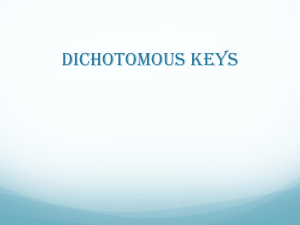 Dichotomous Key Notes