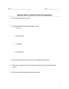 Skeleton Notes Chemical Control Components