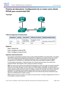 3.2.2.7 Lab - Configuring a Router as a PPPoE Client for DSL Connectivity