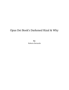 opus dei book's darkened rizal & why