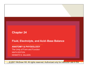 Chapter 24 Body Fluid