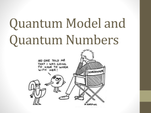 SCH4U Quantum Numbers