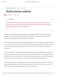 Machine learning, explained   MIT Sloan