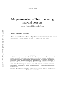 Magnetometer calibation using inertial sensors