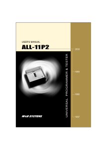 Programmer ALL11P2 Manual 