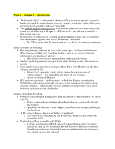 Criminal Profiling: Introduction & History