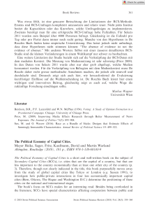 The Political Economy of Capital Cities - Review