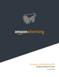 Amazon Advertising API Getting Started Guide. TTH 