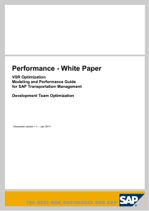VSR Optimizer White Paper Modelling And Performance