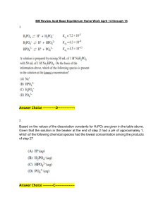 BM Review Acid Base Equilibrium