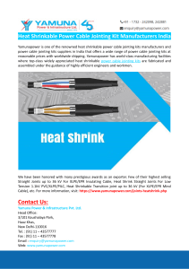 Heat Shrinkable Power Cable Jointing Kit Manufacturers India