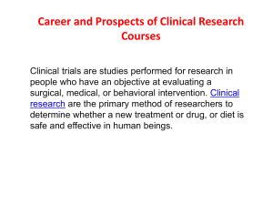 Career and Prospects of Clinical Research Courses