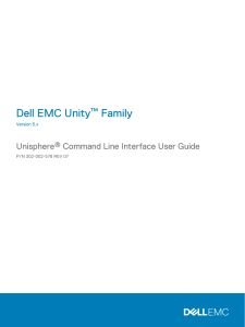 Dell EMC Unity Unisphere CLI User Guide