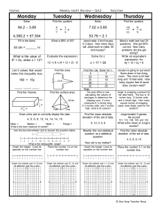 2 math review q4  plotting points on a coordinate plane 