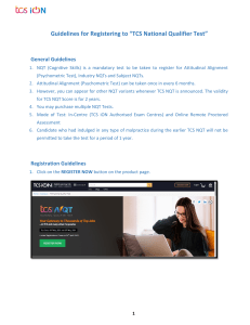 TCS NQT Registration Guidelines