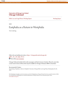 Eastphalia as a Return to Westphalia
