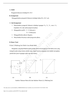Pengaruh Frekuensi pada Rangkaian R-L dan R-C Seri