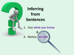 Inference Worksheet: Reading Comprehension Practice