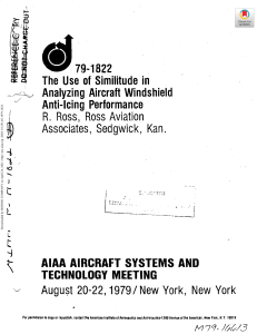 Use of similitude in analyzing aircraft windshield anti-icing performance