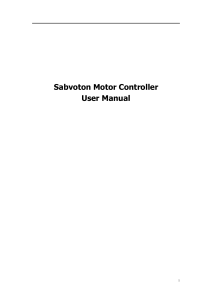 Sabvoton Motor Controller User Manual