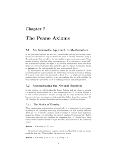 7 Peano Axioms