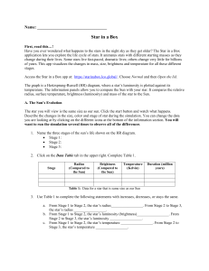 Star Life Cycle Worksheet: Star in a Box App