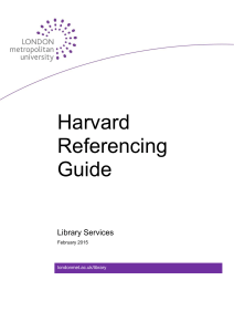 Harvard Referencing guide 2015