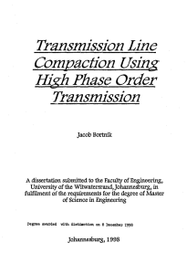 Bortnik Jacob. Transmission line compaction using