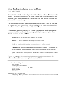 Close Reading: Analyzing Mood and Tone