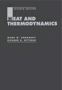 Heat and Thermodynamics by Mark W Zemans