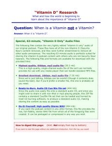 GRC | Vitamin D Research  