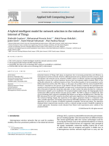 A hybrid intelligent model for network selection in the industrial Internet of Things