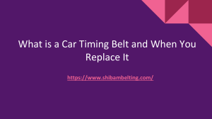 What is a Car Timing Belt and When You Replace It