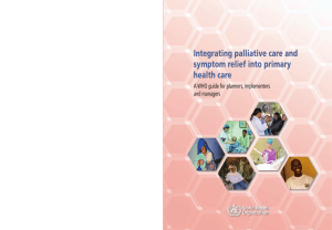 WHO Integrated Palliative care guideline 2018