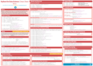 Keras Cheat Sheet