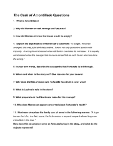 The Cask Of Amontillado Reading Comprehension Questions