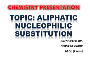 aliphaticnucleophlicsubstituion