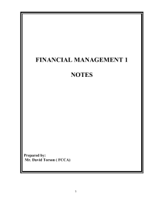 financial management word note 2019