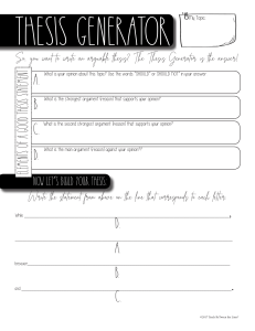 Thesis generator