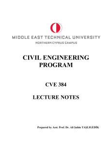 CVE 384 Lecture Notes
