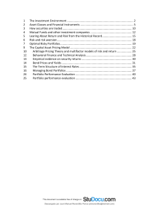 Investment Management Study Notes