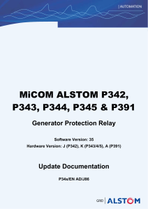 MiCOM Alstom P34x ver35J K A Addendum GB