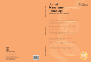 1.Jurnal Manajemen Teknologi ITB