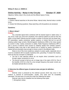 Answer Online-Activity -Noise in the Circuit