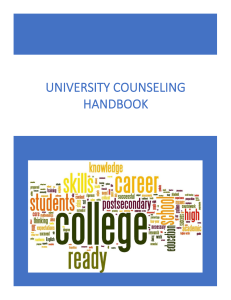 University Counseling Handbook 2021 - 2022